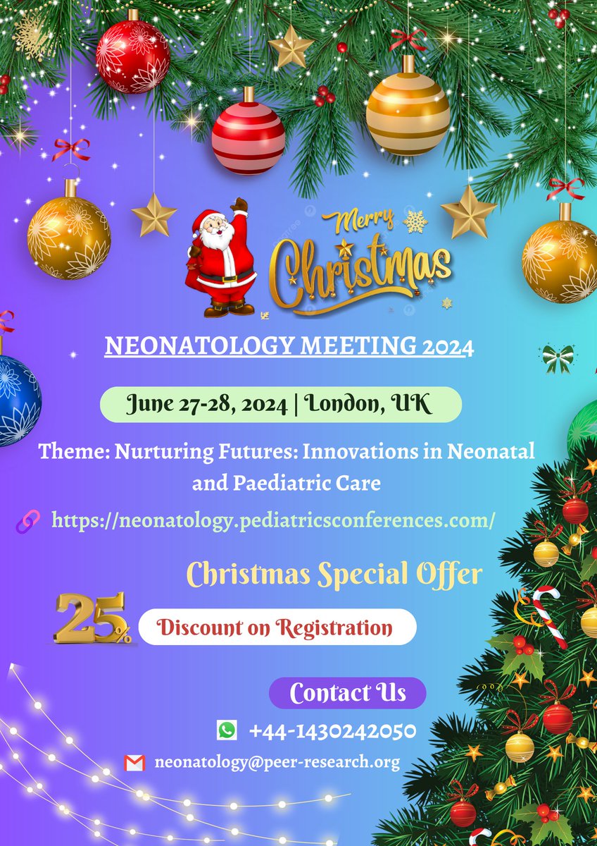 We are glad to welcome #researchers, #professors,#doctors to join us at the 5th World Summit on #neonatology, #pediatrics, and Developmental #medicine to be held during January June 27-28, 2024, in London, UK #neonatalgenetics #GenomicMedicine #NeonatalTransport
