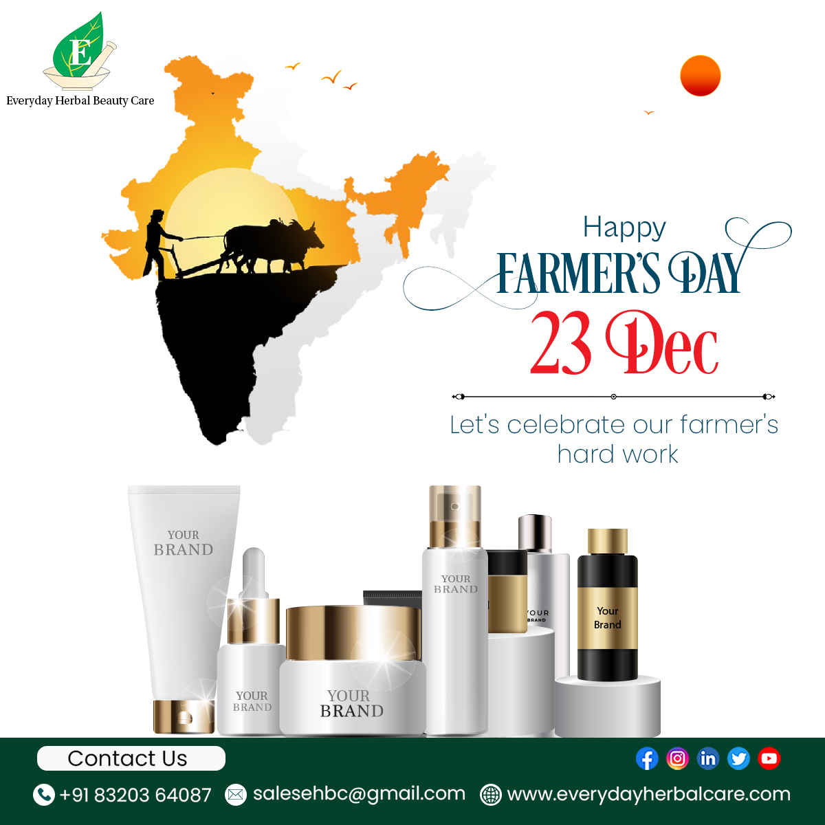 everyday_herbal's tweet photo. Happy Farmers Day👩🏻‍🌾👨🏻‍🌾
.
#FarmersDay #HarvestingHappiness #farmerlife #FarmersDay #farmersday2023 #NationalFarmersDay #kissandiwas🌾 #farmersDayCelebration #kissan #nationalfarmersday🌾🌽 https://t.co/Curynes7RB