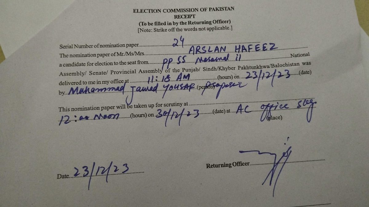 ChauderyArslan's tweet photo. الحمدللہ ،حلقہ پی پی 55 شکرگڑھ ناروال میں کاغزات نامزدگی جمع ھو گۓ ھیں۔
تمام دوستوں ،میڈیا،سوشل میڈیا،وکلا حضرات کا خصوصی شکریہ ۔ https://t.co/e0ERCLg0tS