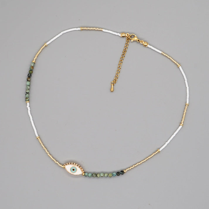 EvilEyeGuards's tweet photo. Indulge in the captivating allure of the White Evil Eye Beaded Necklace, a mesmerizing accessory that speaks volumes

https://t.co/WI8bTj7V6S

#evileye #evileyebeadednecklace #necklace #simple #beadednecklace #evileyeguard #evileyeprotection #giftideas #best #gift #ring  #jewelry https://t.co/qeTeVmdrhc