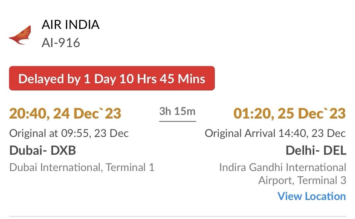 Vivek20011's tweet photo. @twitter 
Delayed flights, unfriendly customer care, inconvenience to customer… forget customer delight Air India damm care to refunds. Still long way to match industry standards @TataCompanies @thewire_in @khaleejtimes @htTweets @the_hindu @airindia https://t.co/DtiZVnMCIf