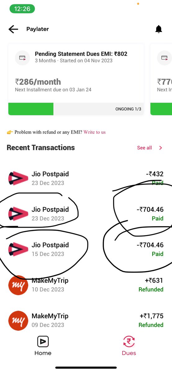 @Lazy_Pay @JioCare Today i recharged with lazypay and the transaction is 432 rupees I don’t know how the my previous recharge is payment repeated again this is very wrong by you.  @jagograhakjago @BandBajaateRaho