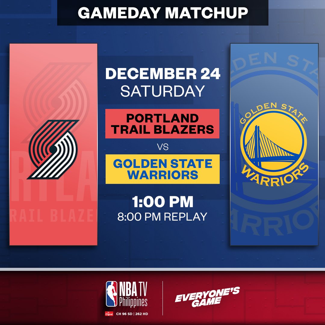 East vs East, West vs West It's a Christmas Eve of conference rivalries, as the Orlando Magic try to break out of their mini slump against the Indiana Pacers, while the Golden State Warriors look to extend their win streak to five against the Portland Trail Blazers!