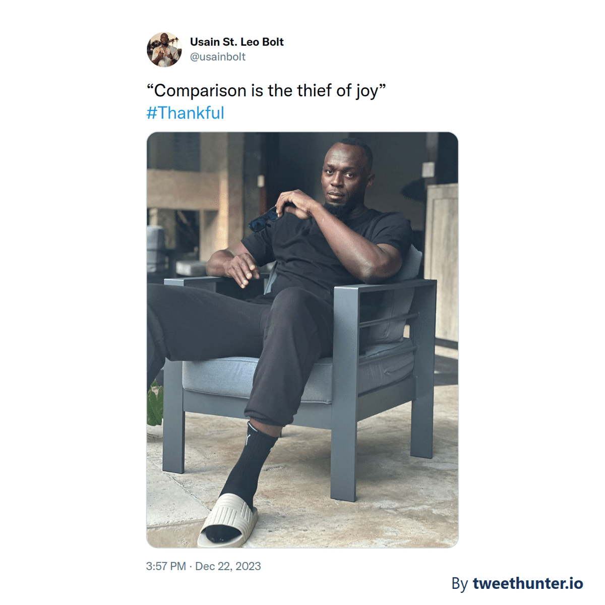 <a href="/EnochHarleyson/">Bra Scripture</a> <a href="/usainbolt/">Usain St. Leo Bolt</a> Here’s your screenshot. Want to grow on 𝕏? Check out tweethunter.io.