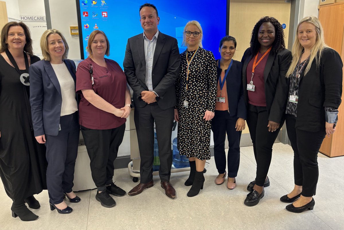 Olayinka_aremu1's tweet photo. Gush of Emotions 🥲 on my last day yesterday with a special visit of the prime minister @LeoVaradkar to #ConnollyHospital @ConnollyNursing 
Connolly Hospital will always hold a special place in my heart, ps I’m just around the corner. Submitted my #QIproject #grateful #careergoal https://t.co/l53GFivRFv