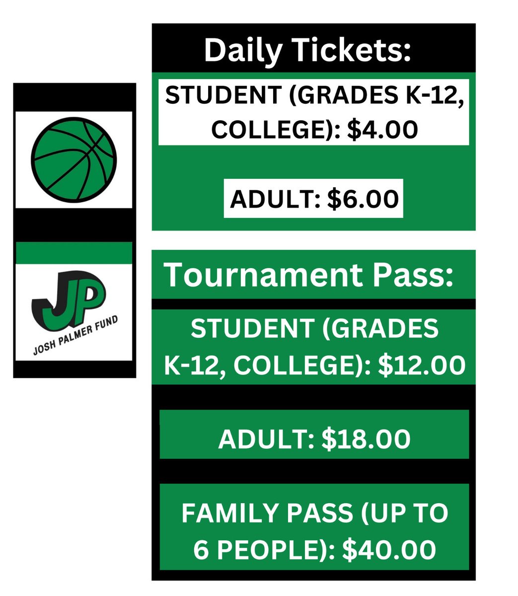 JPalmerFund's tweet photo. As the first tip off draws closer we wanted to share pricing for next week’s tournament.  Passes will be available starting Tuesday 12/26 at both JV sites (Ernie Davis &amp; Corning Painted Post). As well as at the gate at Elmira High School on 12/27.  #UntilTheBattleIsWon🎗️ https://t.co/5YSEA0755a