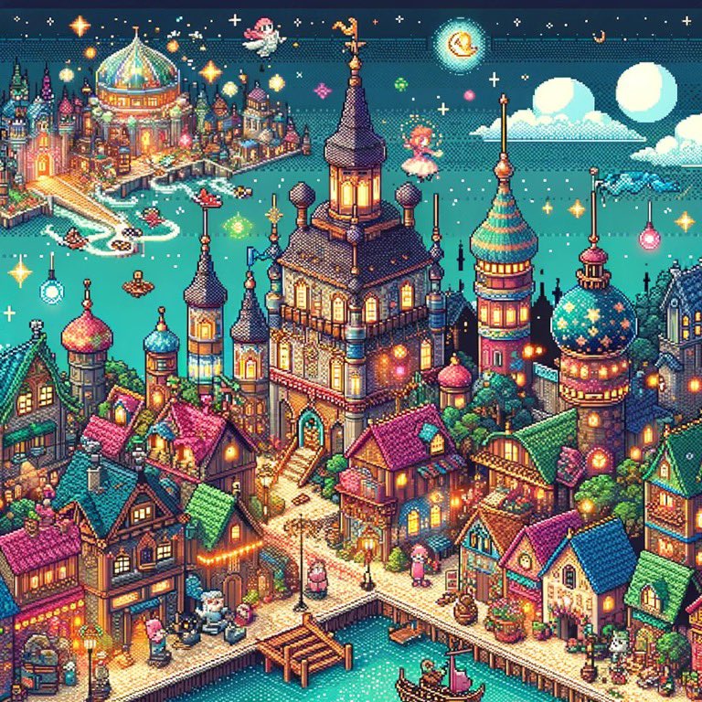 Discover a pixelated paradise where magic meets urban charm. In this 8-bit city, every corner holds a new wonder. Join us on this delightful journey into a world where imagination reigns. 🏙️✨ #PixelArt #MagicalCity #8BitAdventure #AIArt #AIArtist #ChatGPT #ChatGPT4 #OpenAi