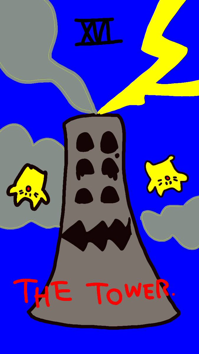chariot4444's tweet photo. 【🐱今日の１枚🐱】

〘THE TOWER〙
新たなスタート　不意に気付く　現状の改革

#タロットカード 　#占い　#猫　#恋愛　#絵　#猫好き https://t.co/VBcGBy1ivH