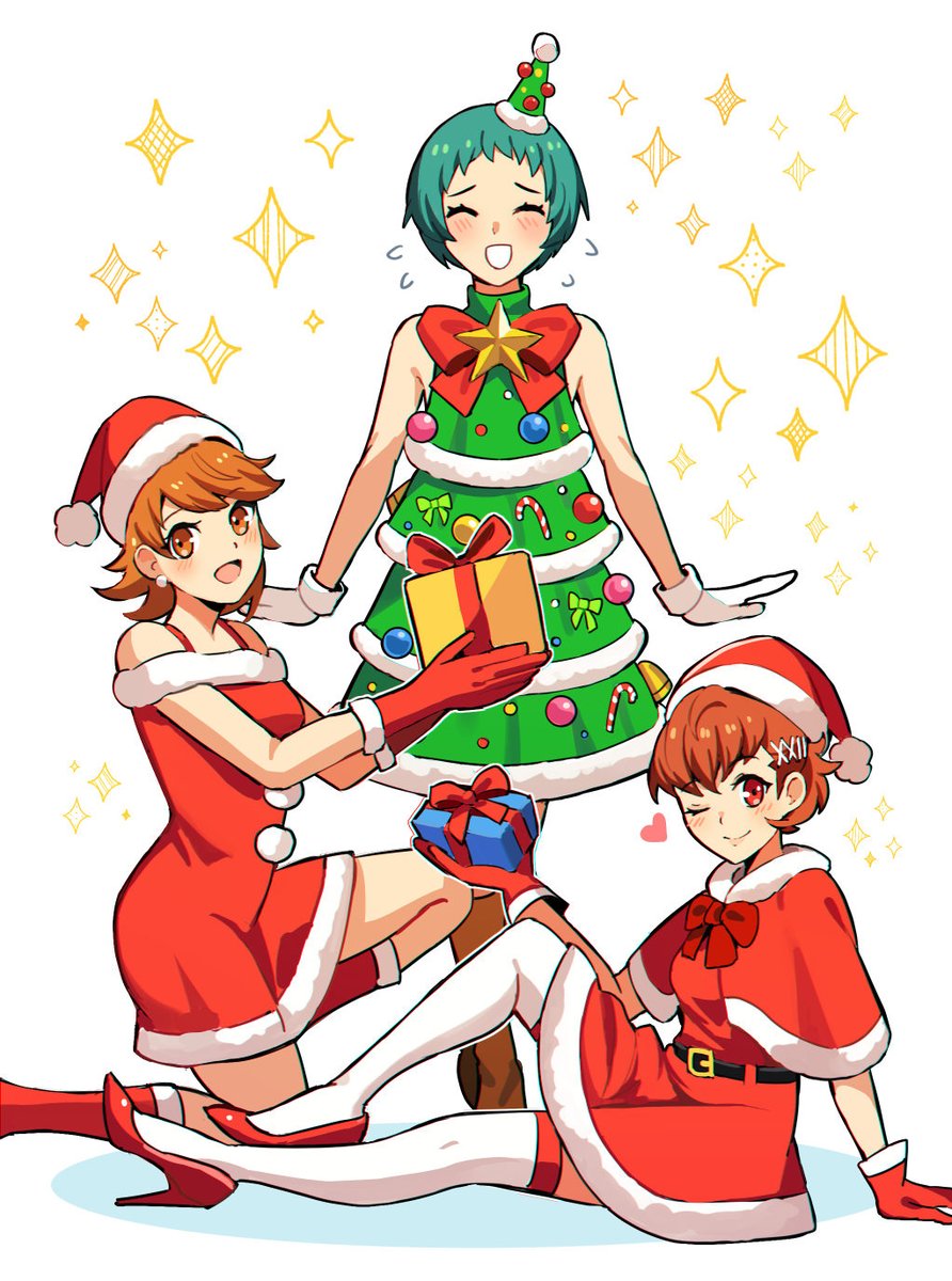kuki_tan's tweet photo. presents under the christmas tree! ✨🎁#persona3 https://t.co/mc2yFNx3YE