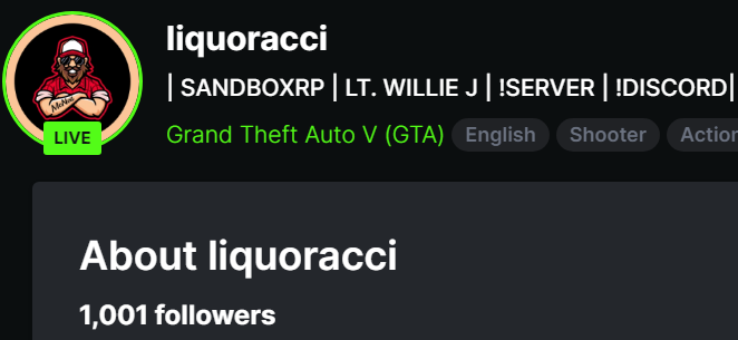 Mcneil702's tweet photo. WE JUST HIT 1K FOLLOWERS ON
@kick
THANK YOU GUYS SO MUCH WHAT A RIDE THIS HAS BEEN!!! LOVE YOU ALL SO MUCH LETS KEEP GOING INTO 2024!! WOOOOOOOOOOOOO!!! #SANDBOXRP #KICKSTREAMER #GTARP #GTAV https://t.co/hDCZ6Po3s2