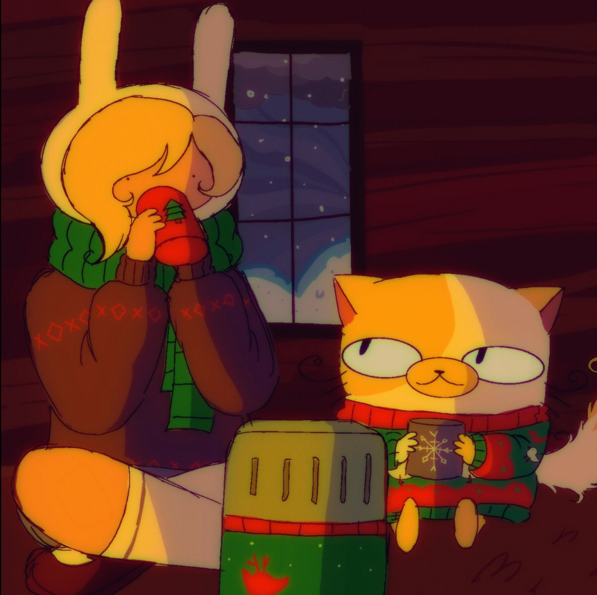 cartoonwound's tweet photo. holly jolly sisters https://t.co/99tK330ybR