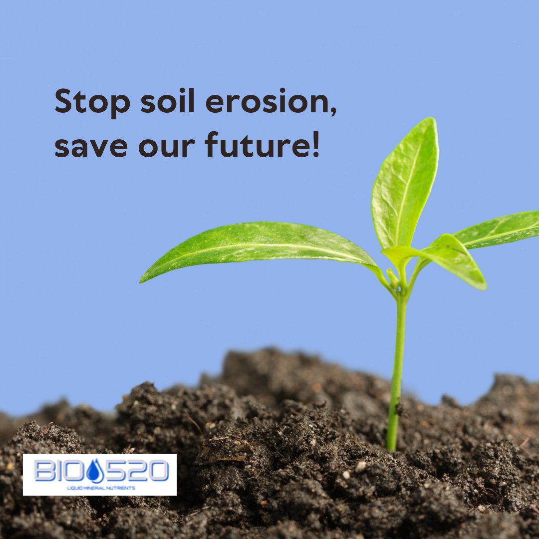 Join the movement to stop soil erosion and secure our future! 🌱 Every step counts in our impactful journey. Explore how you can make a difference at B10520: bio520usa.com 
#SustainableAgriculture #EndHunger #Bio520Journey