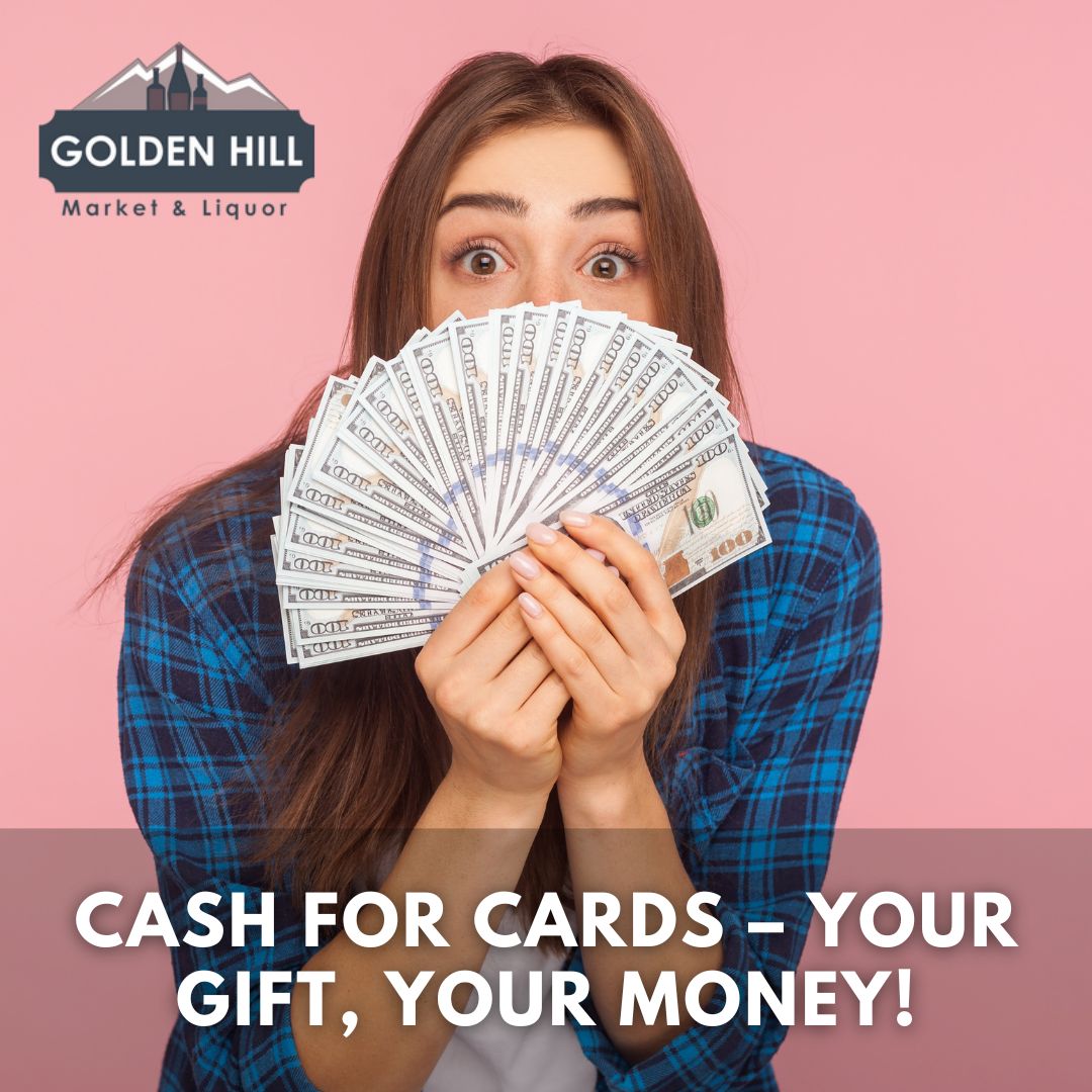 🎁💸 Turn Your Gift into Cash! 💸🎁 Visit us at 2044 Market St, San Diego, CA 92102.
.
.
.
#goldenhillliquor #sandiego #marketst #loganheights #localfavorites #localbodega #liquorstore #giftcardforcashexchange #giftcardforcash #getcash