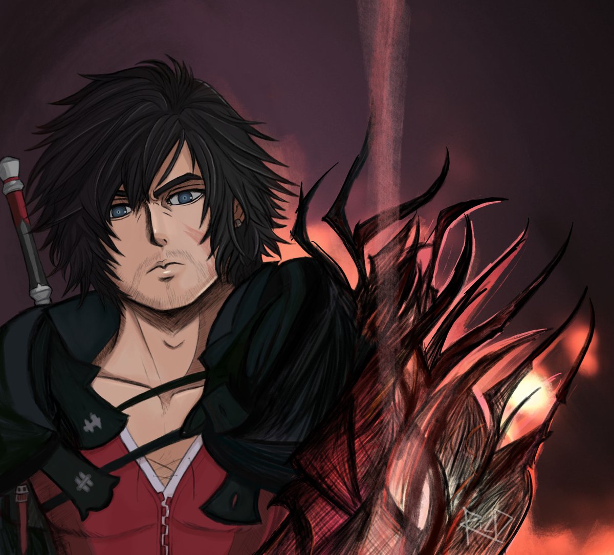 Ricd012's tweet photo. Clive Rosfield 
(different backgrounds) 

#FINALFANTASYXVI #CliveRosfield #FFXVI #FF16 #FinalFantasy #FinalFantasy16 #fanart #illustration #ifrit https://t.co/kflPRYjVhc