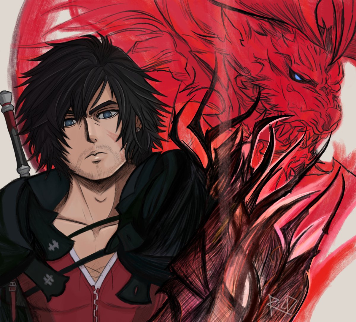 Ricd012's tweet photo. Clive Rosfield 
(different backgrounds) 

#FINALFANTASYXVI #CliveRosfield #FFXVI #FF16 #FinalFantasy #FinalFantasy16 #fanart #illustration #ifrit https://t.co/kflPRYjVhc