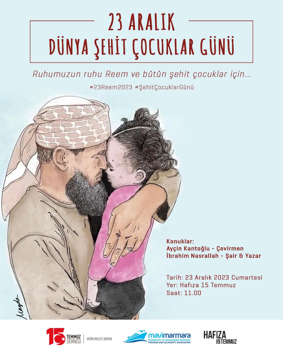 O gün bugün #23Rim2023 #23Reem2023 #23AralıkDünyaŞehitÇocuklarGünü #ŞehitÇocuklarGünü 
#SehitCocuklarGunu