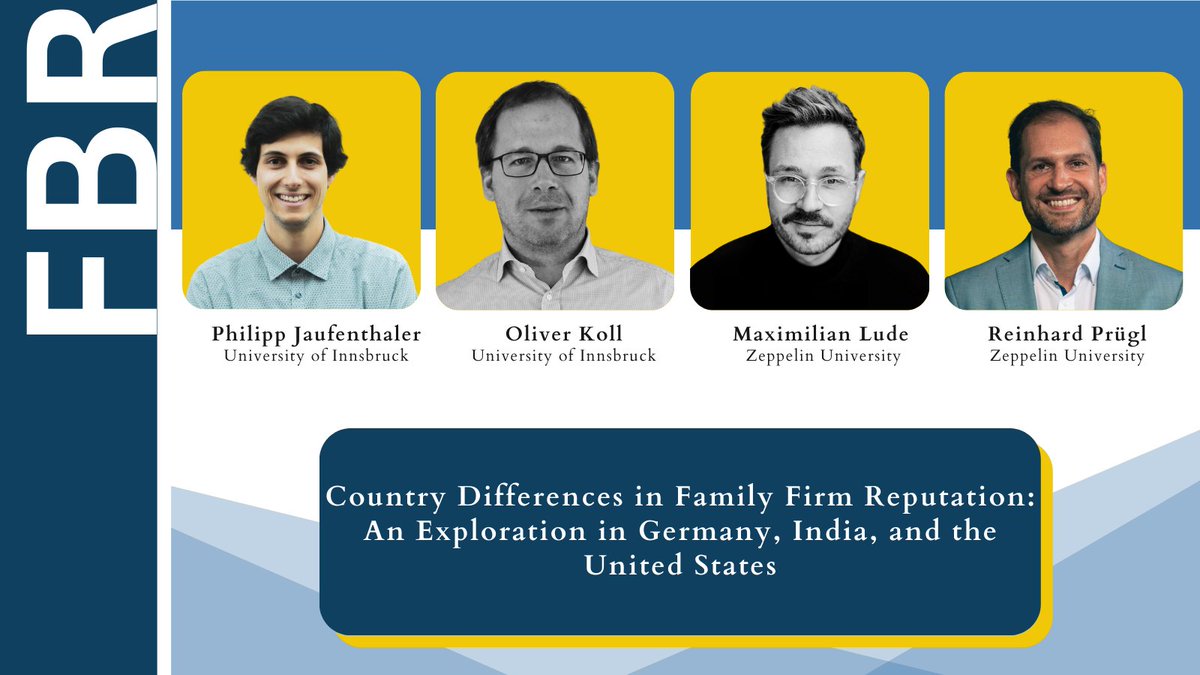 𝐍𝐞𝐰 𝐑𝐞𝐬𝐞𝐚𝐫𝐜𝐡 𝐟𝐫𝐨𝐦 𝐉𝐚𝐮𝐟𝐞𝐧𝐭𝐡𝐚𝐥𝐞𝐫, 𝐊𝐨𝐥𝐥, 𝐋𝐮𝐝𝐞, &amp; 𝐏𝐫ü𝐠𝐥

They explore associations elicited by the term family business and reasons for differentiation. 

#familybusiness #branding #reputation 
<a href="/uniinnsbruck/">@uniinnsbruck@social.uibk.ac.at</a> <a href="/zeppelin/">cnstlk</a>

journals.sagepub.com/doi/full/10.11…