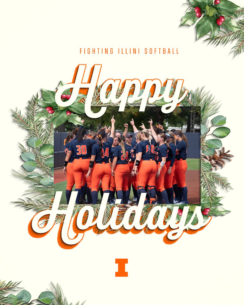 From our Illini Softball #FamILLy to yours, Happy Holidays! #Illini | #HTTO