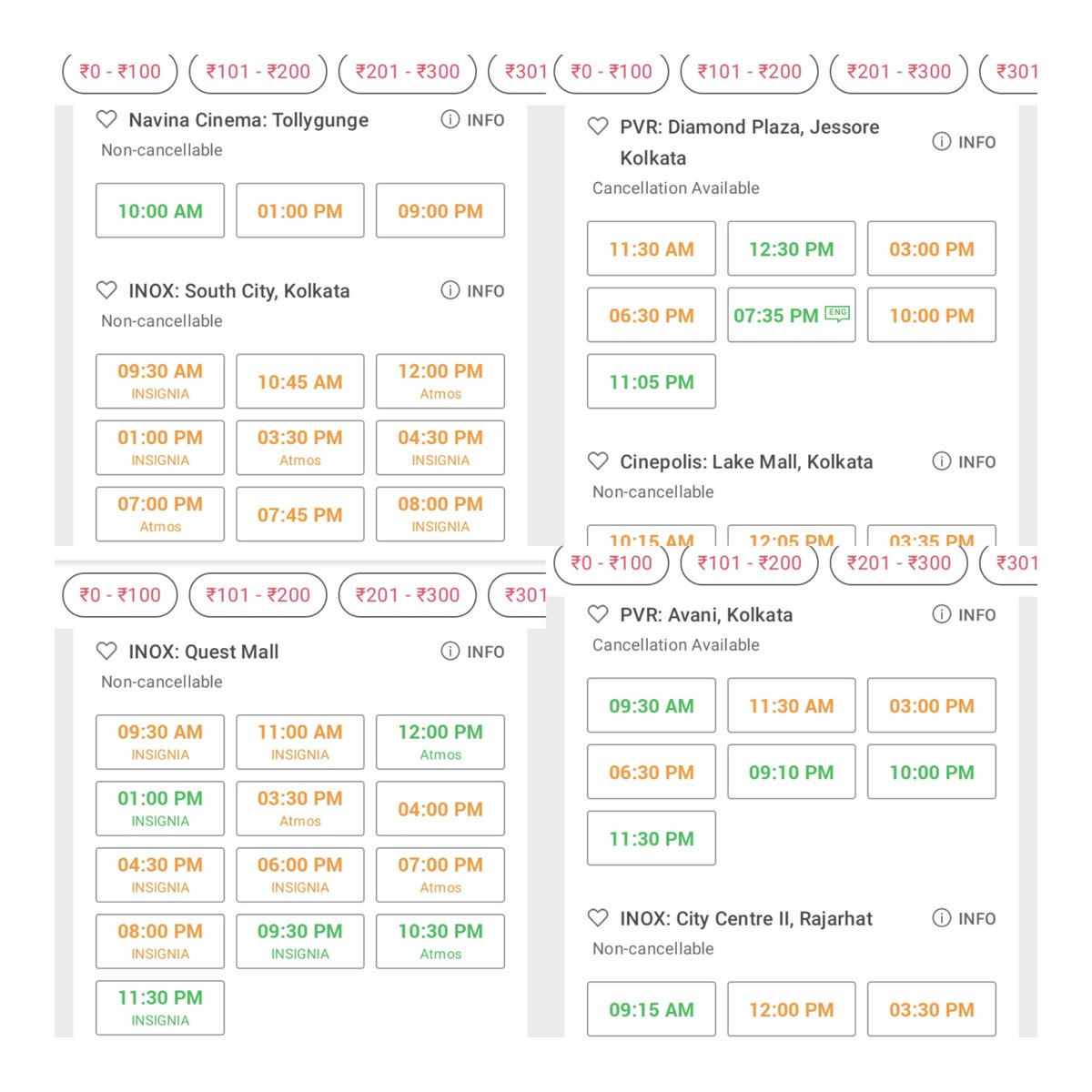 #DunkiAdvanceBooking has taken Kolkata by storm on the 3rd day as well. 82 shows are fast filling mode..hope to see more collection today from tomorrow..🔥