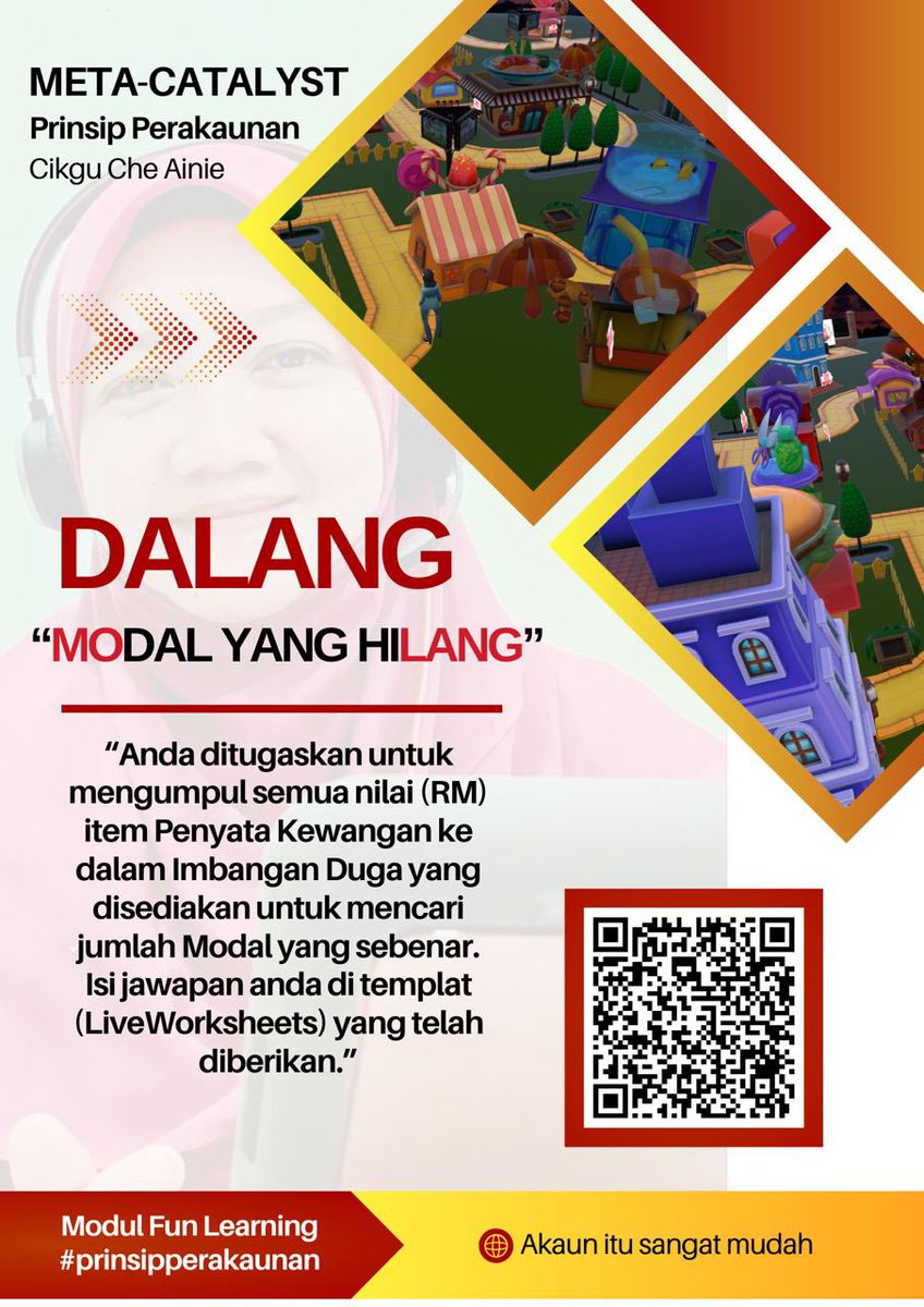 CikguChe's tweet image. Meta-Catalyst

Saya kongsikan link bahan pdp prinsip perakaunan ini…😊😊

Boleh scan QR dalam setiap poster utk menjelajah dunia metaverse..

Rasanya 2024, akan bertambah poster nih😁
InshaAllah.
#metaskool #spatial #mitoworld #metaverse