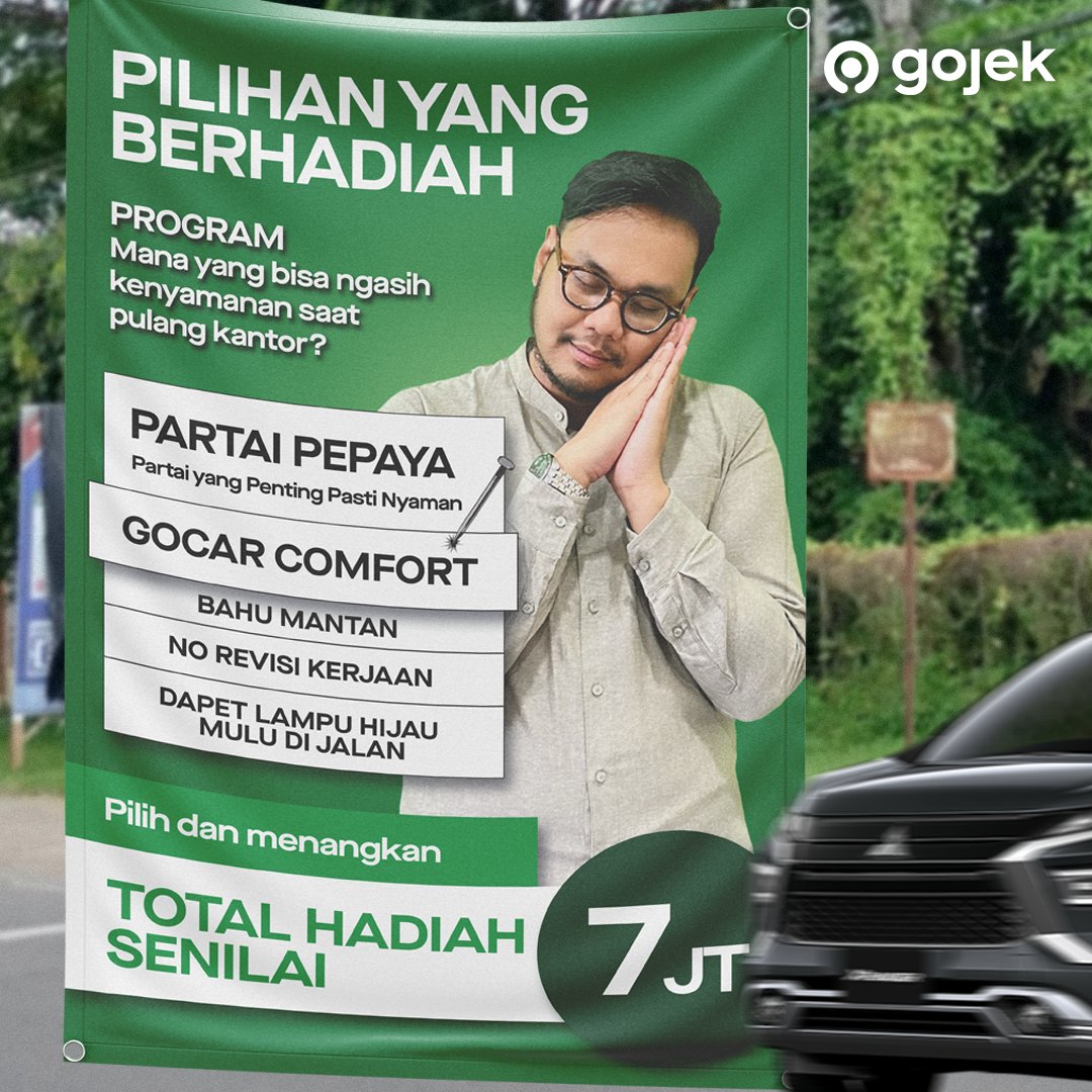 gojekindonesia's tweet photo. 🚨GIVEAWAY ALERT🚨

Waktunya bagi-bagi hadiah buat nyambut tahun baru🥳🎉
Jawab pertanyaan di bawah dan menangin hadiah total senilai Rp7.000.000!
Syaratnya:

1. Pastikan akun kamu tidak di-private dan follow
@gojekindonesia
2. Reply jawaban kamu dan mention 2 orang teman
3. Periode kuis 23 Desember 2023 - 5 Januari 2024