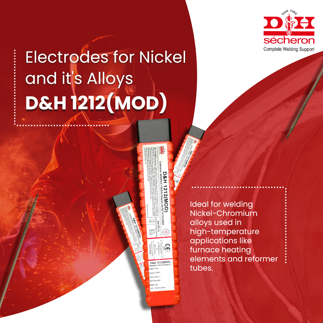 dnhsecheron's tweet photo. Meet the welding wizard: D&amp;H 1212(MOD)! Specially crafted for Nickel-Chromium alloys, perfect for those high-temperature challenges in furnace heating elements and reformer tubes.  

For inquiries, please visit- https://t.co/dKAWEcnDjP
Or WhatsApp at +91-9833550505. https://t.co/26MDLXhAKy