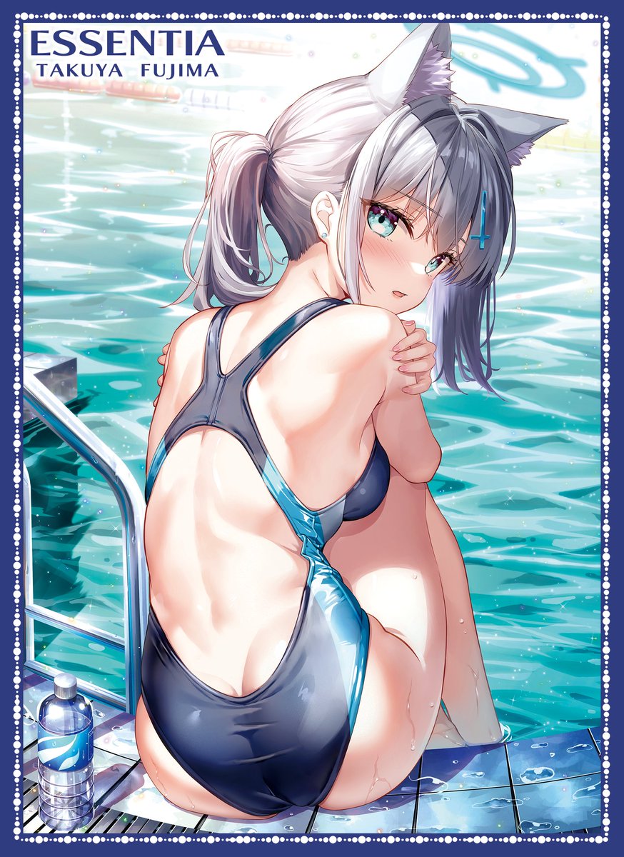 シロコ「冬コミで頒布予定の 水着シロコのスリーブデザイン☆」|藤真拓哉のイラスト
