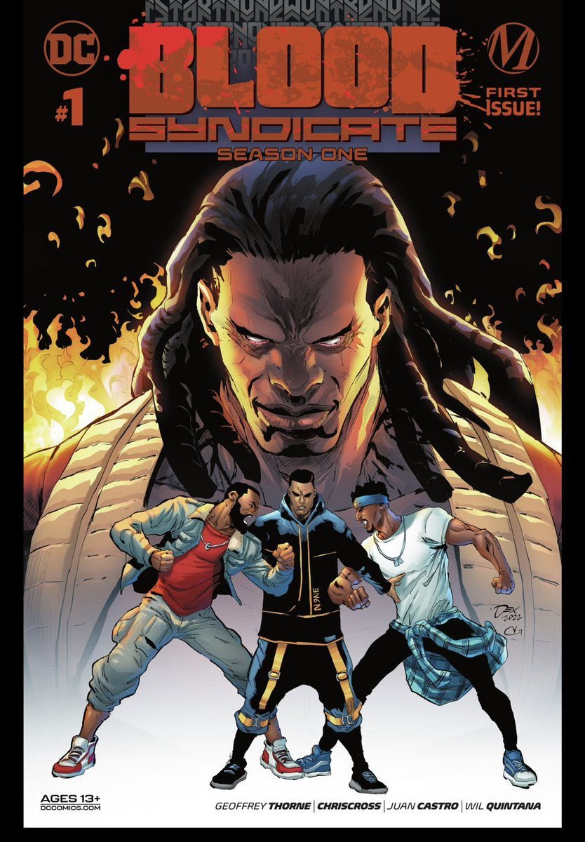 Decodnlyfe1's tweet photo. Milestone Comics may have a hit on their hands with this one. Basically an all black X-men that deals with black issues from @dccomics #BloodSyndicate. My only problem is that I don’t like how it reads like a tv show and less like a comic https://t.co/N64oPuoVy9