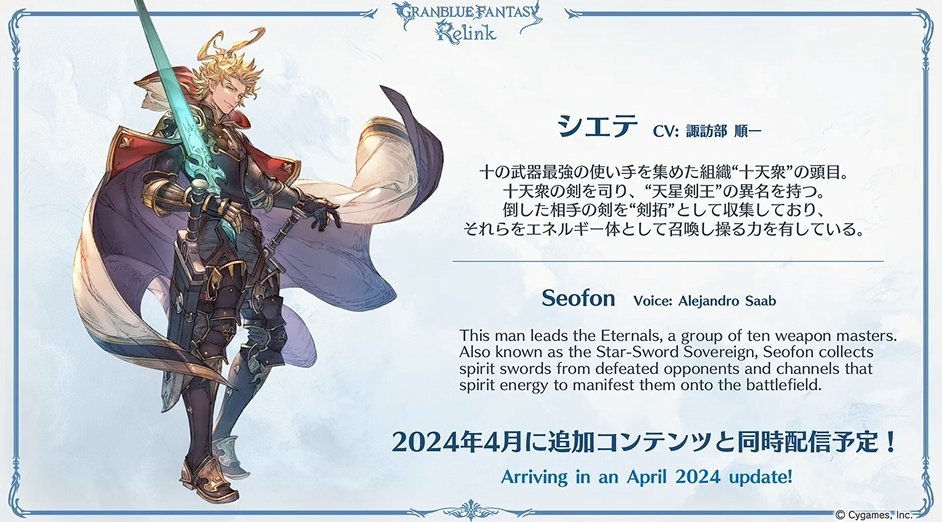 グラブル リリンク/Relink情報】 ◇追加キャラ情報 2024年4月に追加