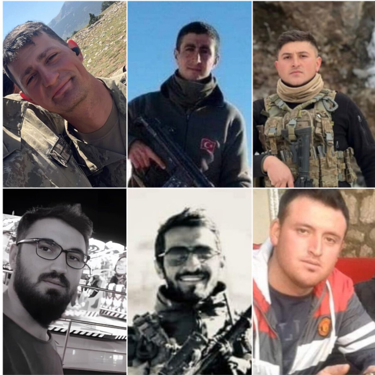 SehitlerimGazim's tweet photo. 🇹🇷Şehit P.Tgm Ramazan Günay (Sinanpaşa/AFYON)
🇹🇷Şehit Uzm.Çvs Mehmet Serinkan (Tavas/DENİZLİ)
🇹🇷Şehit P.Uzm.Onb İsmail Yazıcı (Şiran/GÜMÜŞHANE)
🇹🇷Şehit Söz. Er Çağatay Erenoglu (Boyabat/SİNOP)
🇹🇷Şehit Söz. Er Yasin Karaca (Almus/TOKAT)
🇹🇷Şehit P. Er Emre Taşkın (Karlıova/BİNGÖL) https://t.co/mdhOJ9Y7W8