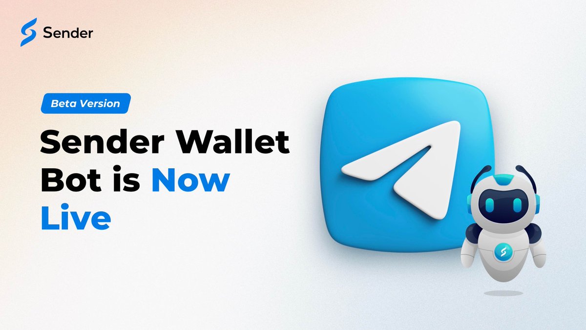 Sender_AI's tweet photo. /1 We are excited to bring you Sender Wallet Bot, now exclusively on @telegram.

The bot is our latest innovation to further our vision of an open and interconnected Web3 financial ecosystem.

Try it now: https://t.co/cPeTRuklGC

Continue reading 🧵 https://t.co/xoMOQruGQs
