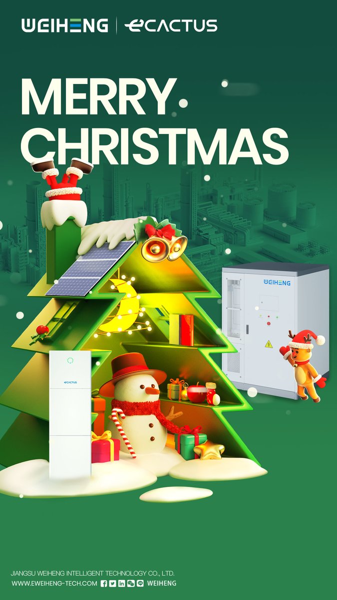 WEIHENG Energy Storage and ECACTUS heartily wishes you a joyous #Christmas and a fun-filled New Year!

✉️service@weiheng-tech.com
💻weiheng-tech.com
☎️+86 186 1636 5336

#WEIHENG #ECACTUS #BESS #energy #storage