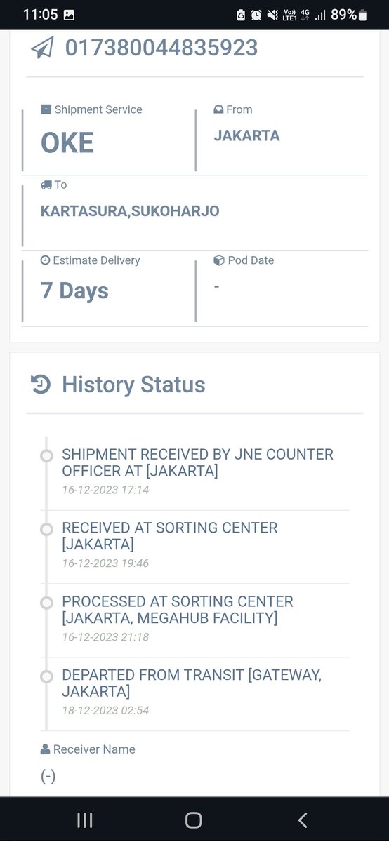 my_joen's tweet photo. @JNECare ini sampai mana juga gak jelas. Sudah menghubungi cs juga gak jelas. Kalo sabtu tidak ada pengantaran, mau saya ambil juga, gak bisa. Trus mau disegerakan itu kapan segeranya? Ttp 7 hari kerja aktif? https://t.co/P6rgnyTJ0F