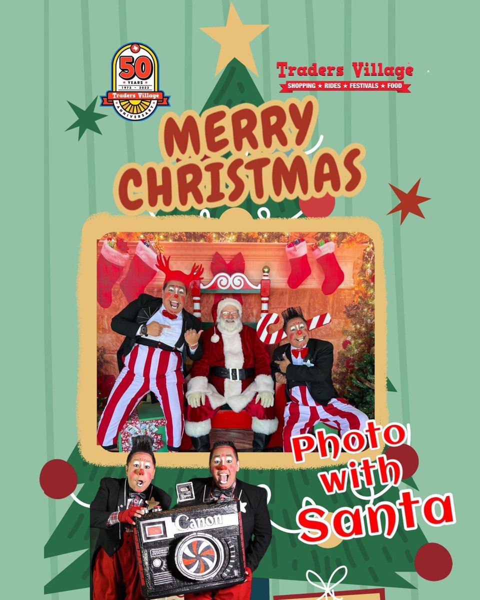 TradersVGP's tweet image. Come this weekend 12/23 and 12/24 to take photos 📸 with Santa 🎅🏻 at @tradersvillage in Grand Prairie. 

🎈❄️ @elshowdetotyyandy will be here too! 

Ven este fin de semana a tomarte 📸 con 🎅🏻 a #TradersVillage de #GrandPrairie ✨

@elshowdetotyyandy también estarán aquí ❄️✨