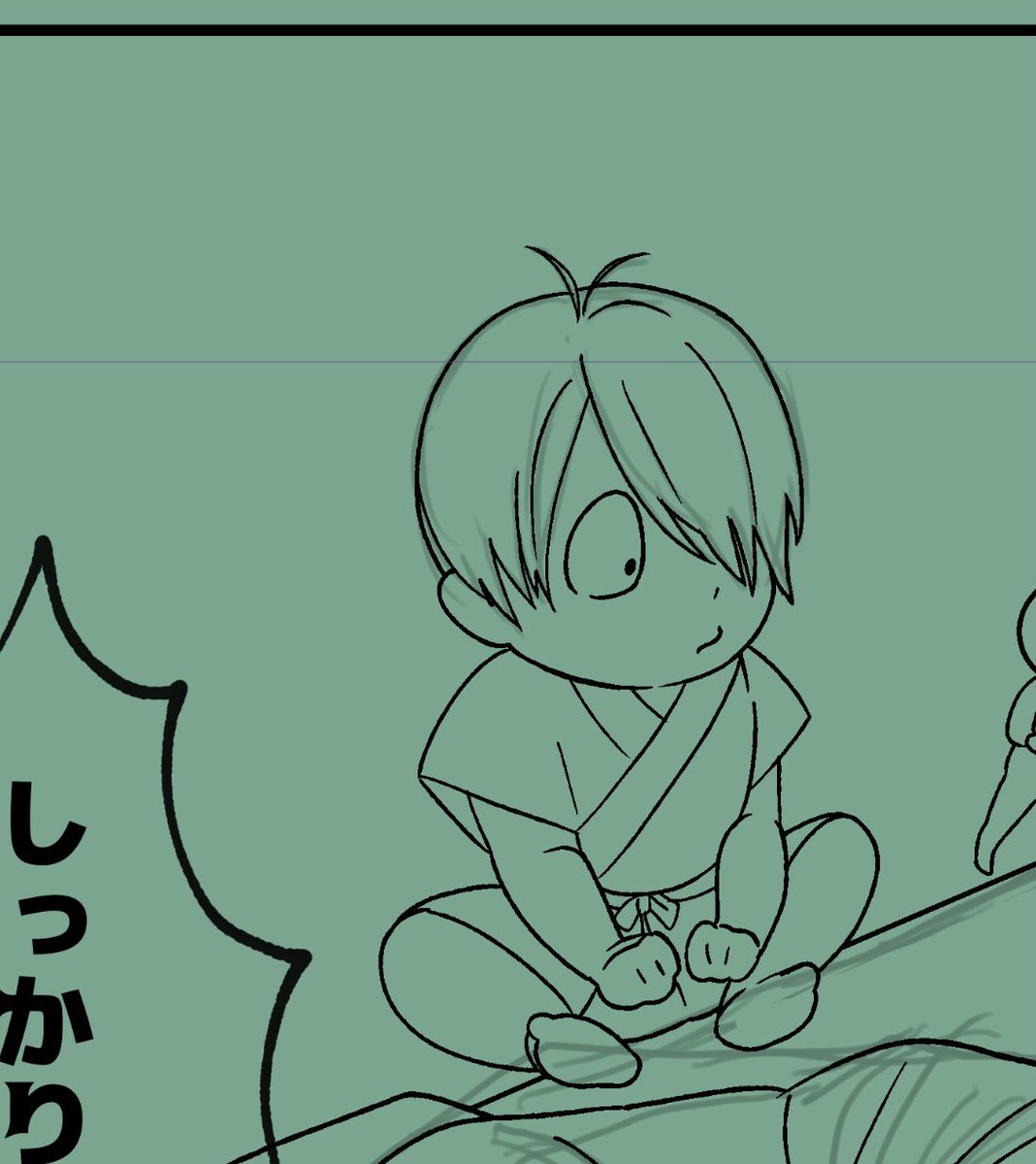 可愛く描けた気がするベビきたろちゃん~ 