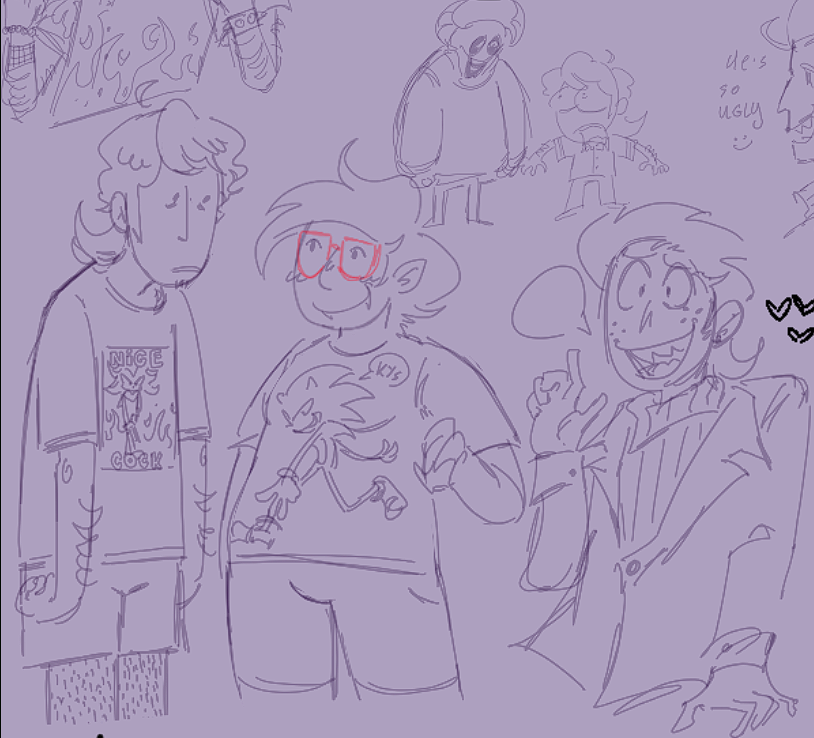 Limbred's tweet photo. thanks for organizing the art board @fivepebbsies 
 I love drawing with people :3
#spookymonth #Spookymonthkevin #spookymonthstreber #spookymonthlila #spookymonthoc #spookymonthfanart #srpelo #sketch https://t.co/BPeXzuvn29