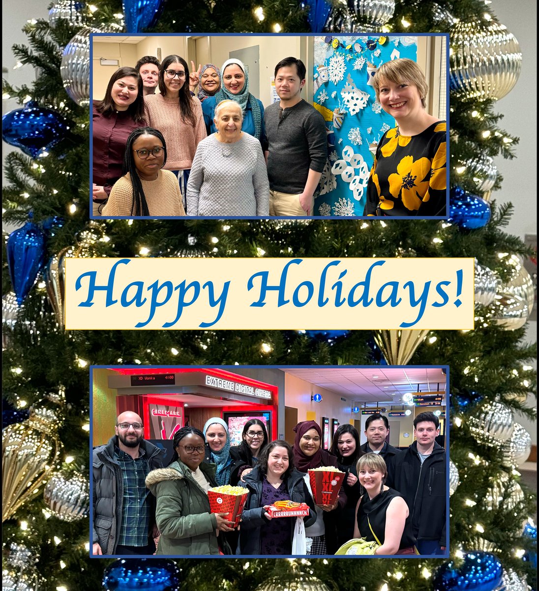 Our amazing pathology residents and chair Dr. Gohara celebrating the holidays and wishing you all a delightful holiday season and happy New Year!
#Pathology #PathTwitter #Wellness