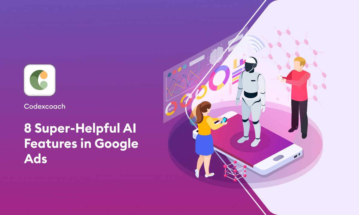 Codextechhelp's tweet image. Revamp your ad game with AI! 🚀 Discover 8 groundbreaking AI features in Google Ads that'll skyrocket your campaign success.
#Codexcoach #GoogleAdsAI #DigitalMarketing #AIRevolution #SmartAdvertising #TechTrends #MarketingFuture #AdSuccess #googleads
