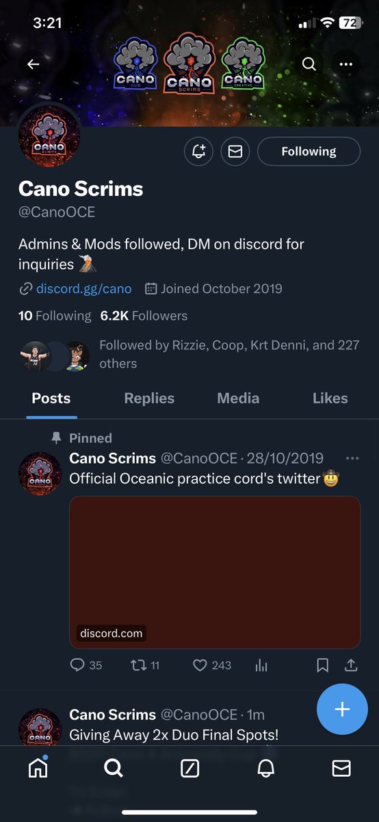 <a href="/CanoOCE/">Cano Scrims</a> @AnimosityESC