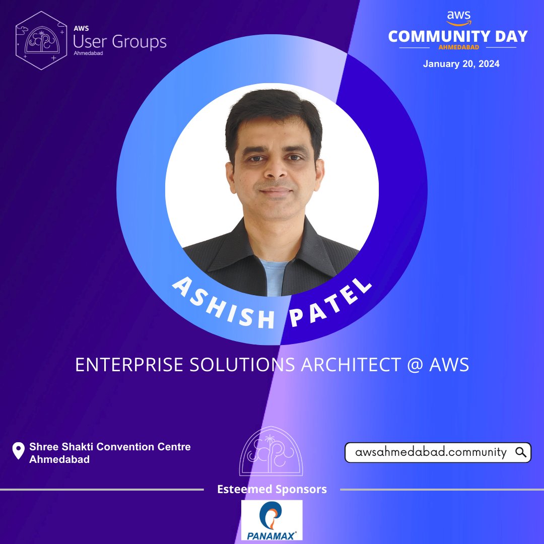 Secure your spot for a session that will be enlightening and transformative, as Ashish Patel showcases the power of AWS in shaping the future of enterprise solutions. awsahmedabad.community #aws #awscloud #awsugahm #awscommunity #awscommunityday