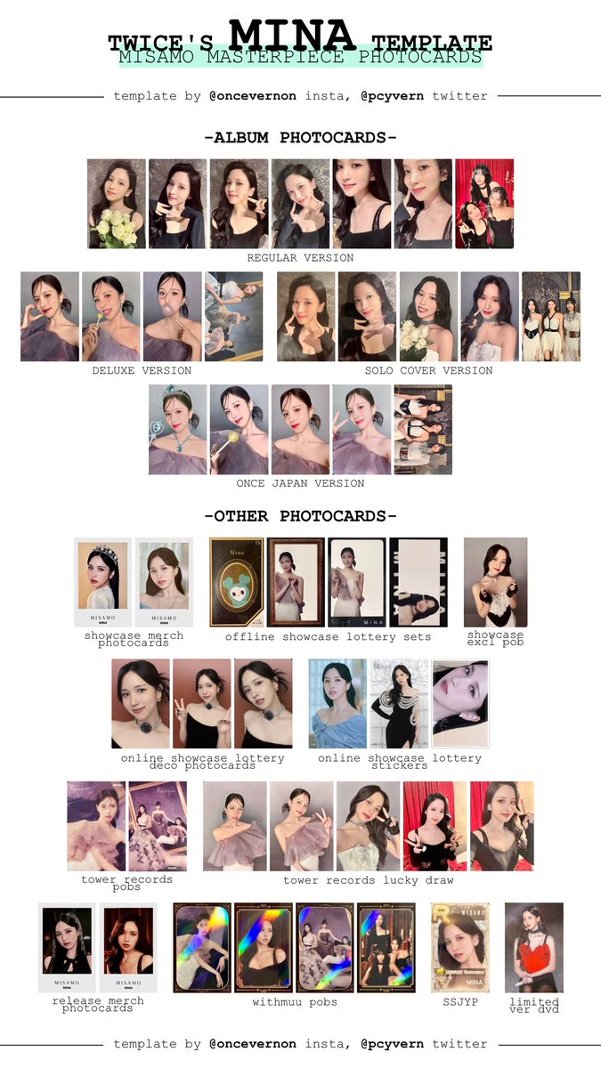 twice mina sana momo misamo masterpiece photocard templates