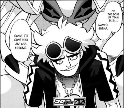 _claypot's tweet photo. guzma's still the sickest pokemon character i don't care https://t.co/RaMt3PNLQh