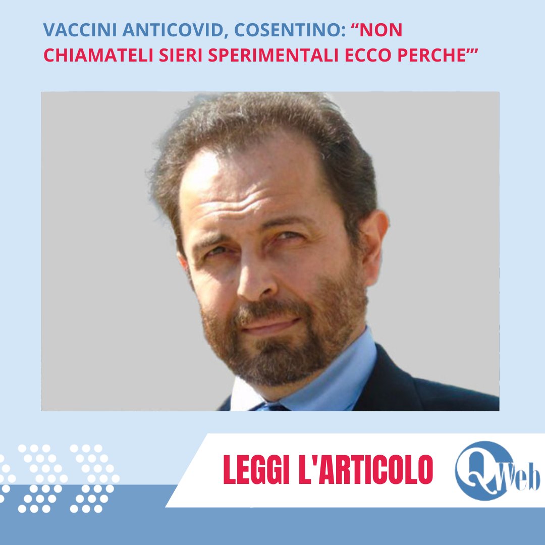 Marco Cosentino, medico chirurgo e docente di Farmacologia:
LEGGI L'ARTICOLO: quotidianoweb.it/inchieste/inte…
SOSTIENI #QuotidianoWeb l'informazione LIBERA: quotidianoweb.it/donazione/
#vaccini #covid #terapiagenica #dannidavaccino #effetticollaterali #greenpass #MRNa #pazienti #danneggiati