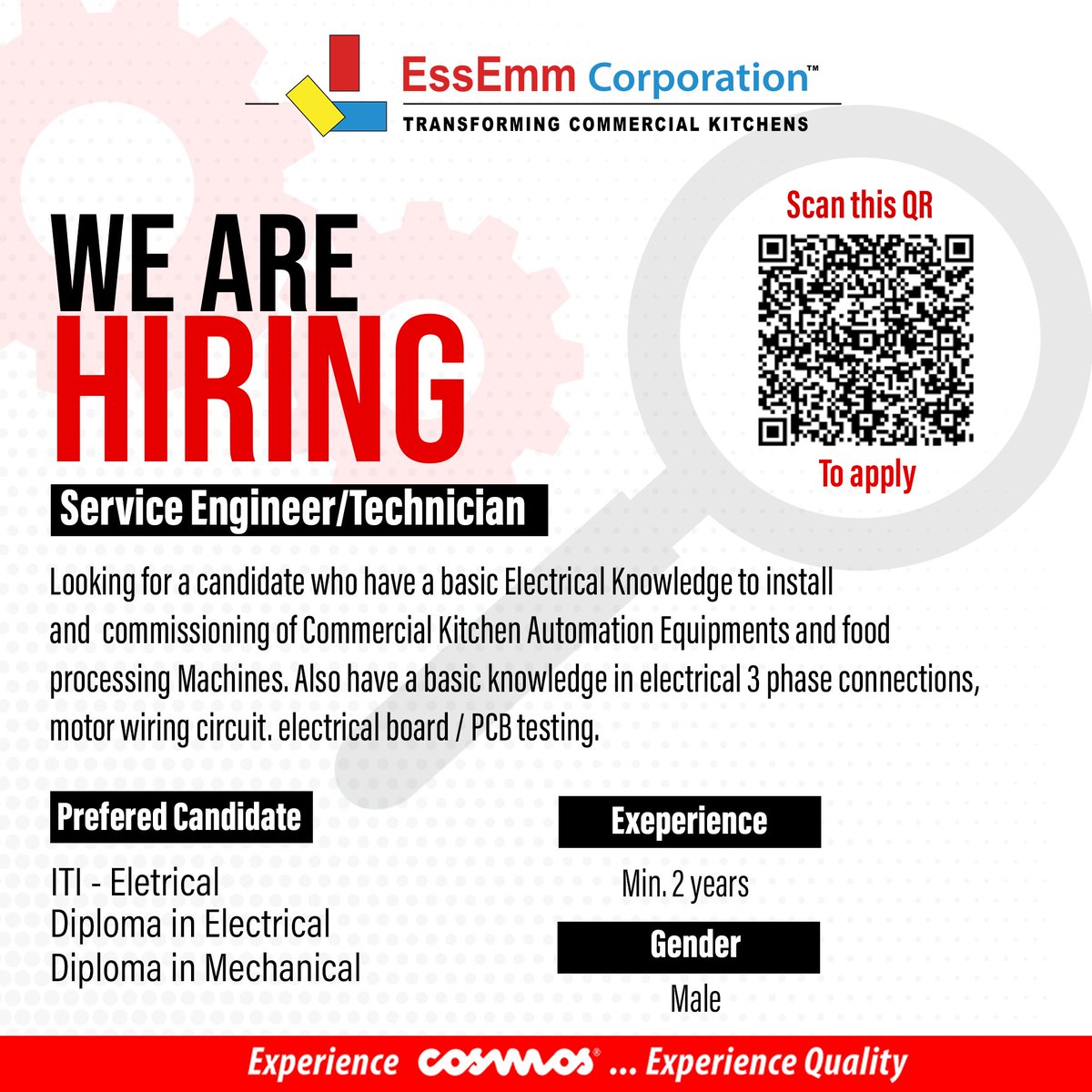 essemmgroup's tweet image. We are #hiring 🔍🧑‍🔧

you can apply through this link 
apna.co/job/coimbatore…

 #itielectrician #diplomainelectricalengineering #diplomainmechanicalengineering #vacancy #decentsalary #jobopportunity #JobOpening #job