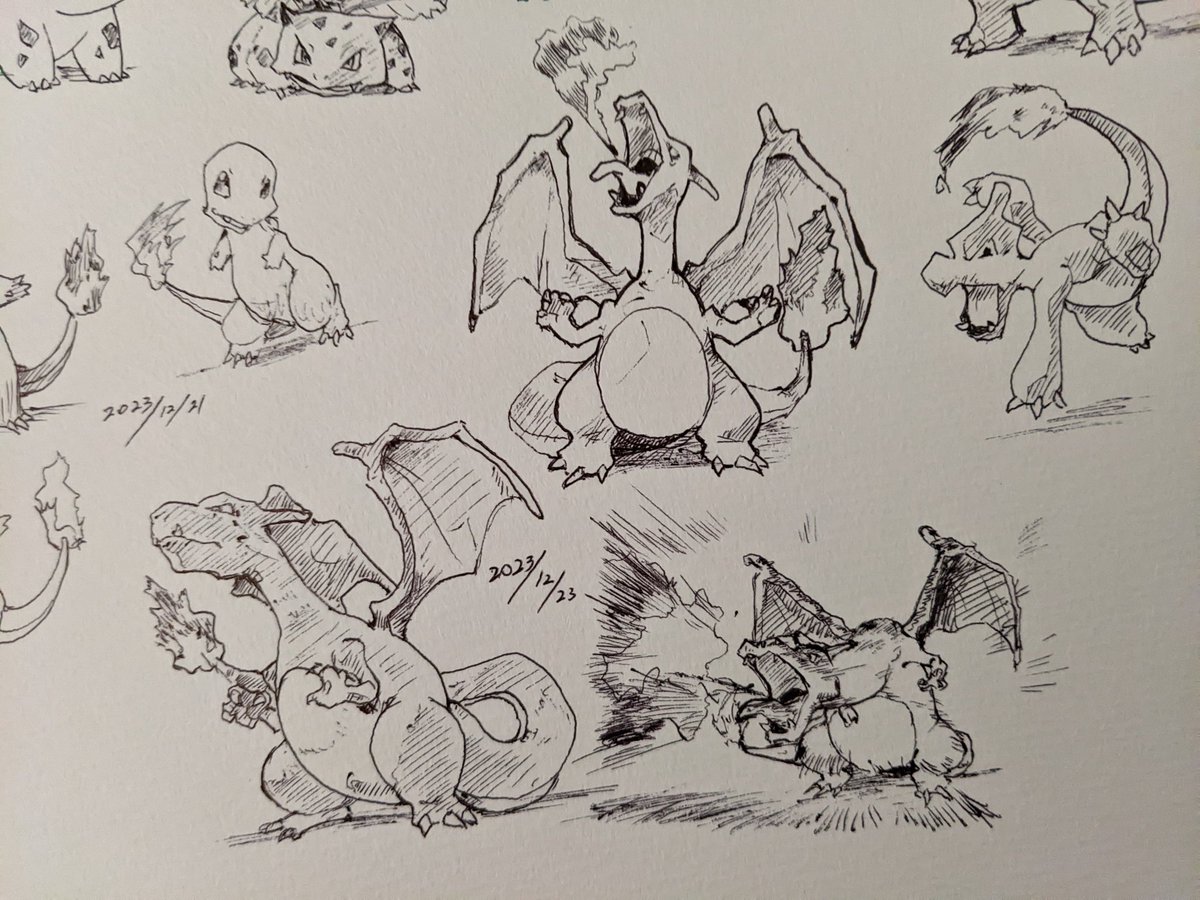 思い出が詰まり過ぎてて一言コメントに困るリザードンさん さすが初代のパッケージ飾ることだけあるで〜 カキカキ。 