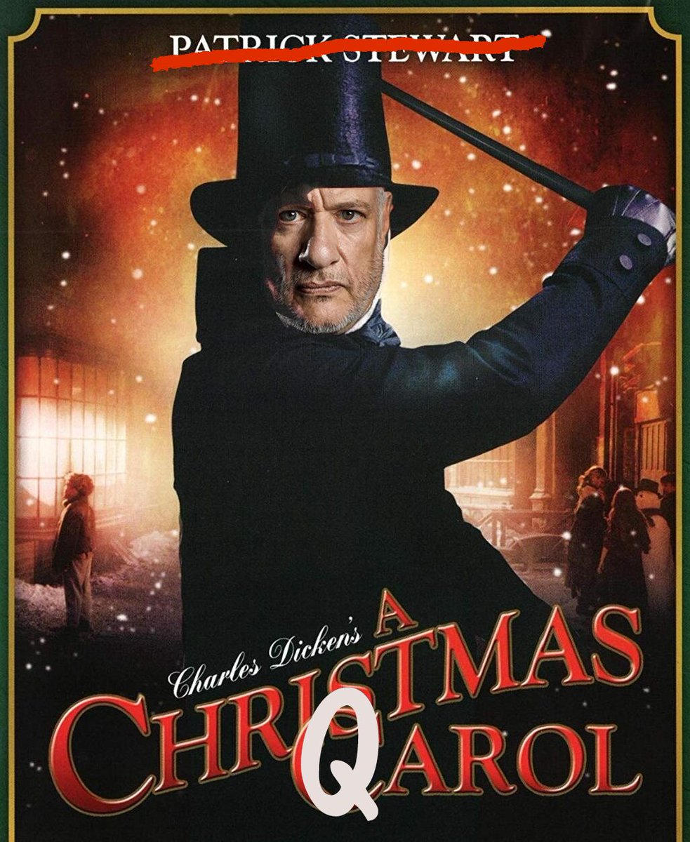 GaryPiserchio's tweet photo. What Trek needs is a Christmas Special. Maybe a cartoon. Maybe Q tries to Charles Dickens the hell out of Picard but it backfires. Maybe Paramount/Penguin already own the rights to that story published in Strange New Worlds 2016 (uh, written by my friend and me). @MikeMcMahanTM https://t.co/mhvv7DwypC