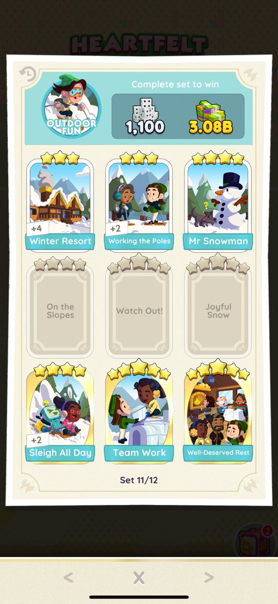 crystvII's tweet photo. wtt on monopoly go
have: spin around, binge-watching, jingle delight
need: on the slopes, watch out!, joyful snow (1:1)
#MonopolyGo #MonopolyGoTrade https://t.co/S0Ve9uxW3y