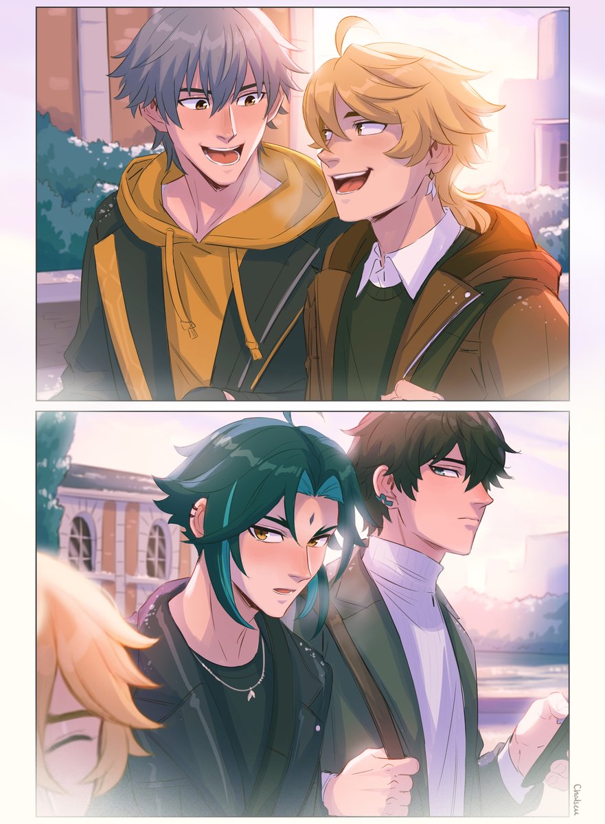 Anemo boys and their totally not obvious crushes 🍃☀️ #Genshinlmpact #HonkaiStarRail