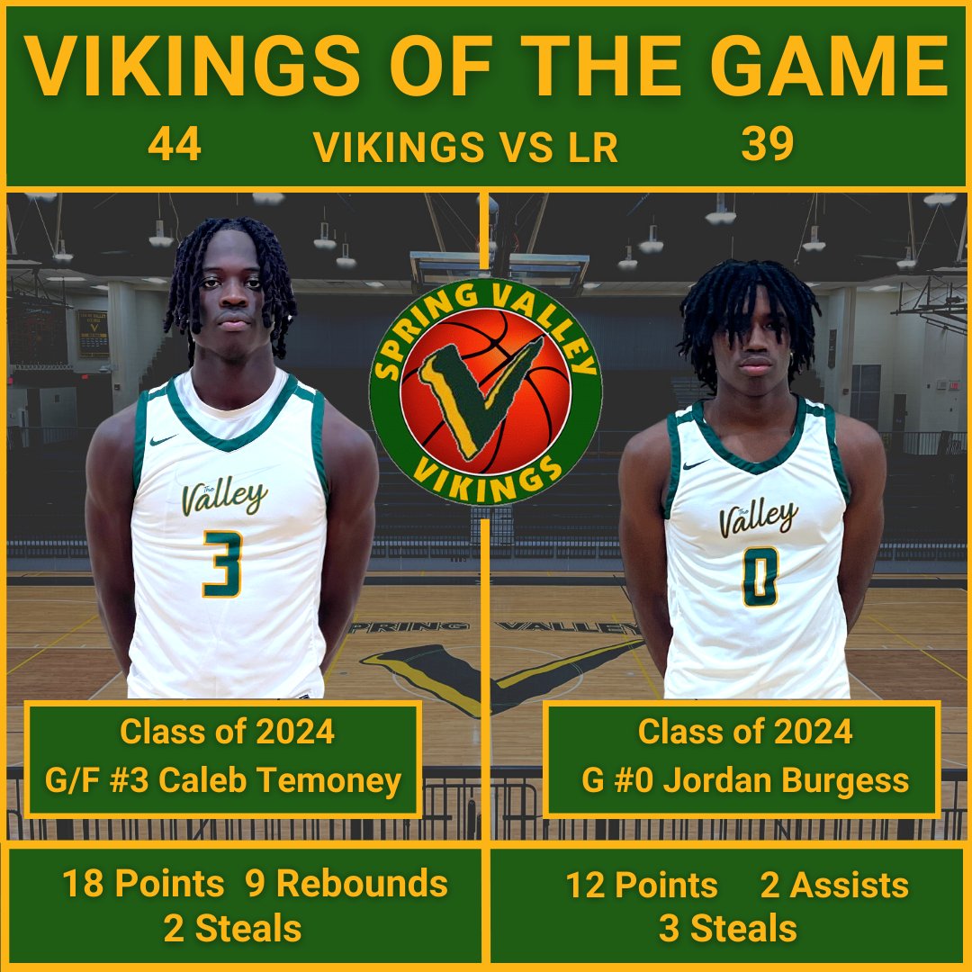 Here are your Vikings of the game from yesterday's victory over Lower Richland...