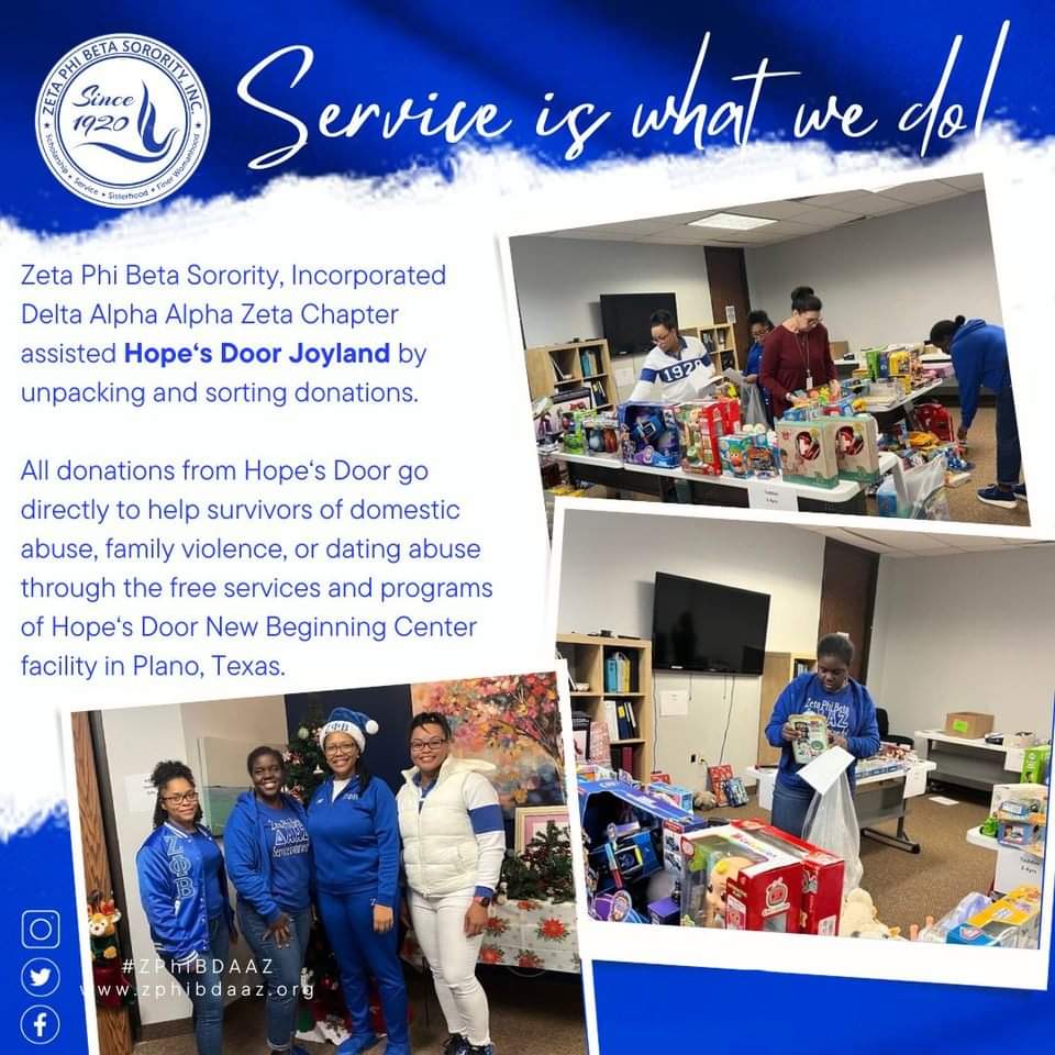 zphibdaaz's tweet image. 🌟 Embracing our DNA of service! 🌟 Proudly supporting the Hope&apos;s Door New Beginning Center. Join us in making a positive impact! 💙

#HopeMatters #EndDV #ServiceIsWhatWeDo #Zphib1920 #MightySouthernRegionZetas #WTXZetas #daazlingDAAZ #westcollincountyzetas #FINERresideshere